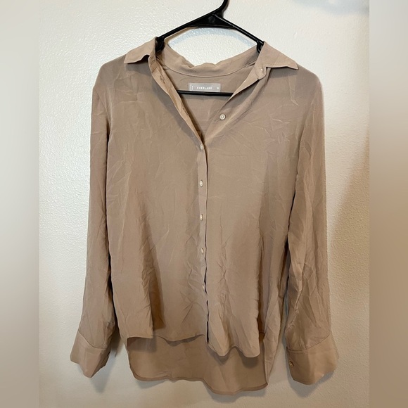 Everlane Must-Have Neutral Silk Button-up 00 - Picture 3 of 6